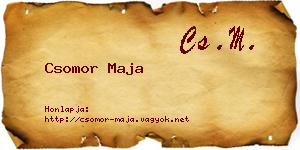 Csomor Maja névjegykártya